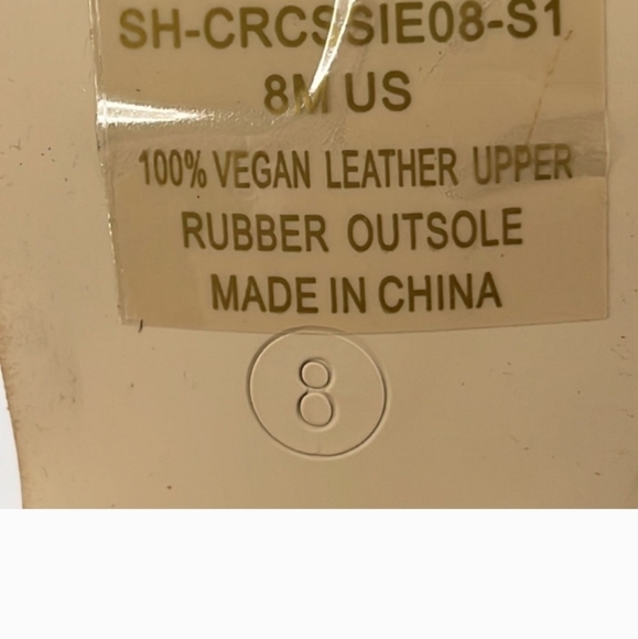 Charles Albert Faux Patent Leather High Block Heel Wrap Nude Tan Heels Strappy 8 - Picture 8 of 8